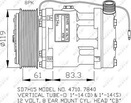 NRF 32132G - Compressor, air conditioning autospares.lv