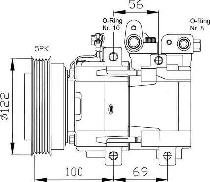 NRF  32124G - Compressor, air conditioning autospares.lv