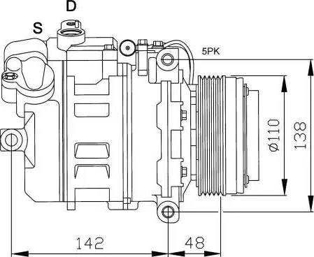 NRF 32128G - Compressor, air conditioning autospares.lv