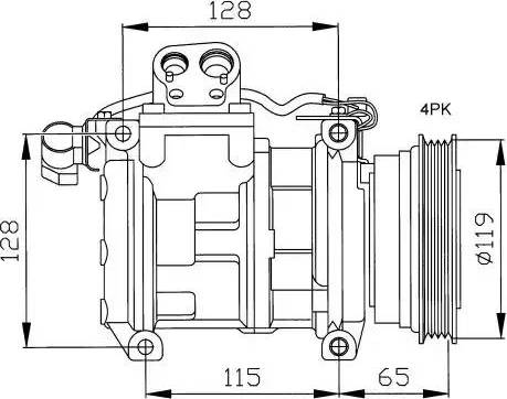 NRF 32122G - Compressor, air conditioning autospares.lv