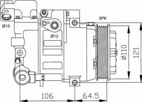 NRF 32175G - Compressor, air conditioning autospares.lv