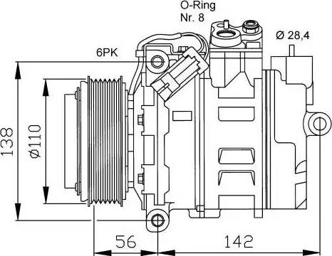 NRF 32178G - Compressor, air conditioning autospares.lv