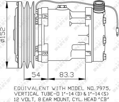 NRF 32814 - Compressor, air conditioning autospares.lv