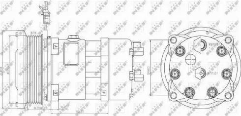 NRF 32884G - Compressor, air conditioning autospares.lv