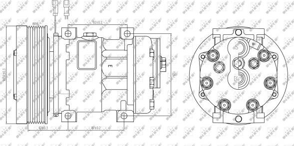 NRF 32885 - Compressor, air conditioning autospares.lv