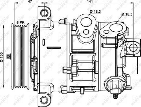 NRF 32882 - Compressor, air conditioning autospares.lv