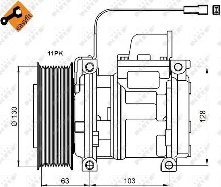 NRF 32829 - Compressor, air conditioning autospares.lv