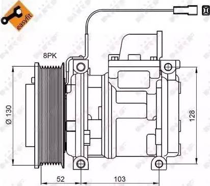 NRF 32824G - Compressor, air conditioning autospares.lv