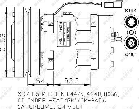 NRF 32879G - Compressor, air conditioning autospares.lv