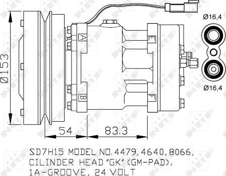 NRF 32879 - Compressor, air conditioning autospares.lv