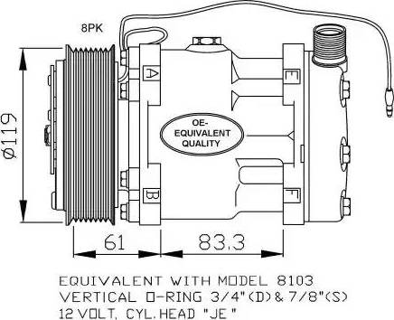 NRF 32875 - Compressor, air conditioning autospares.lv