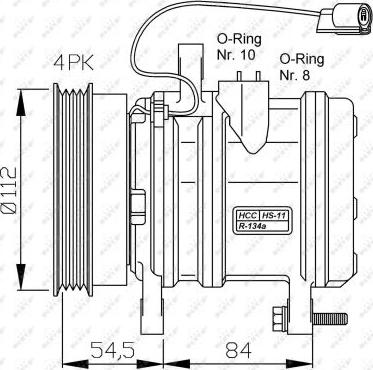 NRF 32368G - Compressor, air conditioning autospares.lv