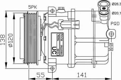 NRF 32313G - Compressor, air conditioning autospares.lv