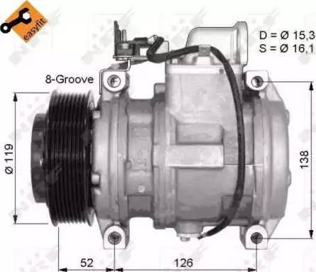 NRF 32372G - Compressor, air conditioning autospares.lv