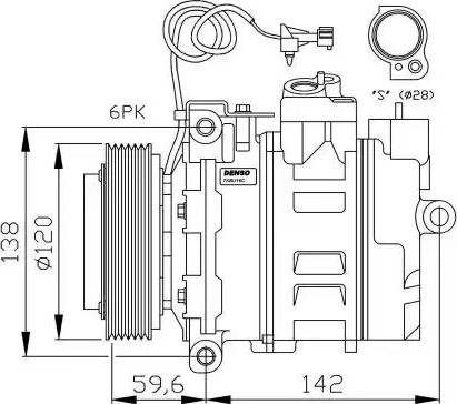 NRF 32377G - Compressor, air conditioning autospares.lv