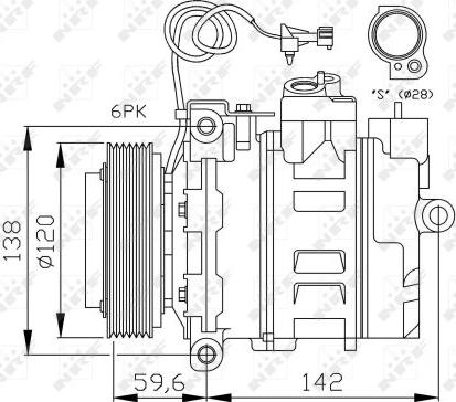 NRF 32377 - Compressor, air conditioning autospares.lv