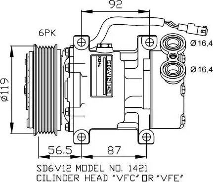 NRF 32244G - Compressor, air conditioning autospares.lv