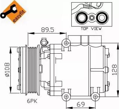 NRF 32248G - Compressor, air conditioning autospares.lv