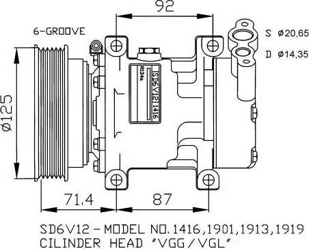 NRF 32259G - Compressor, air conditioning autospares.lv