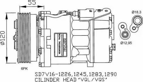 NRF 32255G - Compressor, air conditioning autospares.lv