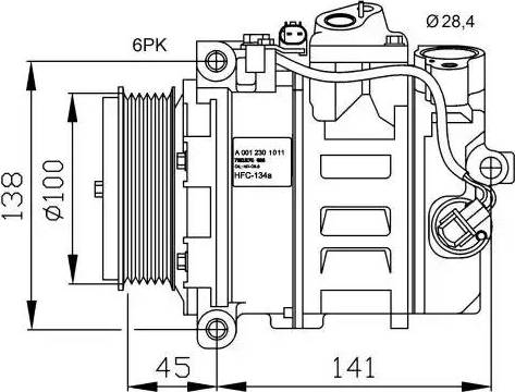 NRF 32256G - Compressor, air conditioning autospares.lv