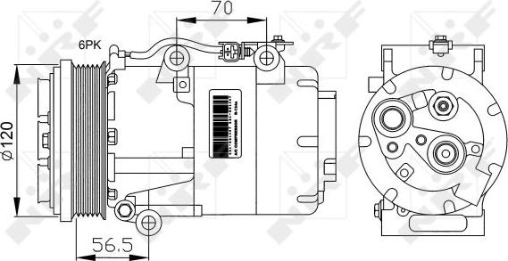 NRF 32250G - Compressor, air conditioning autospares.lv