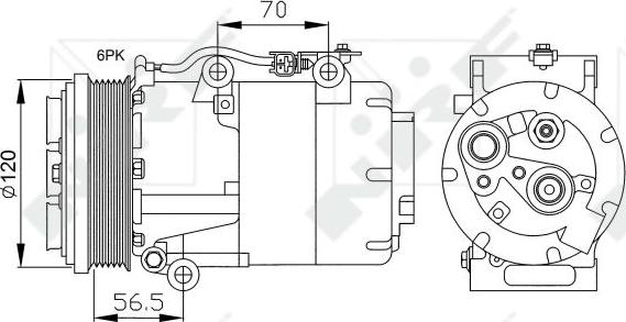 NRF 32250 - Compressor, air conditioning autospares.lv