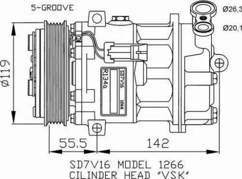 NRF 32269G - Compressor, air conditioning autospares.lv