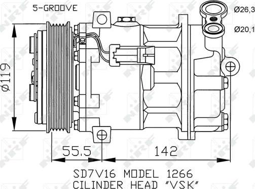 NRF 32269 - Compressor, air conditioning autospares.lv