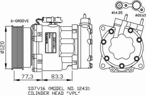 NRF 32266G - Compressor, air conditioning autospares.lv