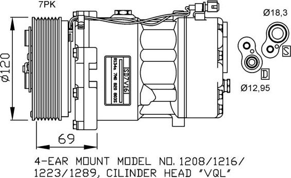 NRF 32268 - Compressor, air conditioning autospares.lv