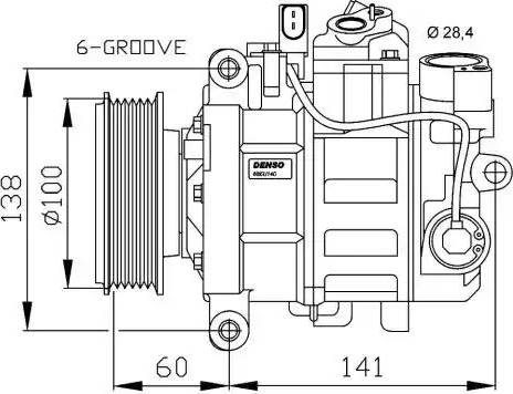 NRF 32263G - Compressor, air conditioning autospares.lv