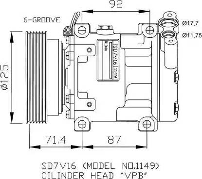 NRF 32267G - Compressor, air conditioning autospares.lv
