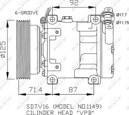 NRF 32267 - Compressor, air conditioning autospares.lv