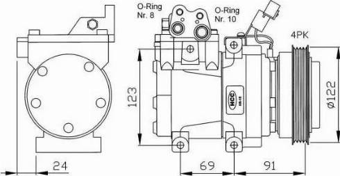 NRF 32205G - Compressor, air conditioning autospares.lv