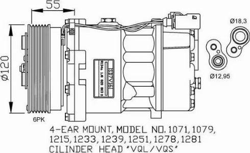 NRF 32206G - Compressor, air conditioning autospares.lv