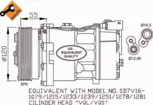 NRF 32206 - Compressor, air conditioning autospares.lv