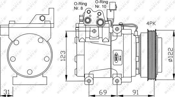 NRF  32200G - Compressor, air conditioning autospares.lv