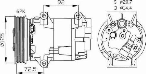 NRF 32208G - Compressor, air conditioning autospares.lv