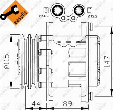 NRF 32207 - Compressor, air conditioning autospares.lv