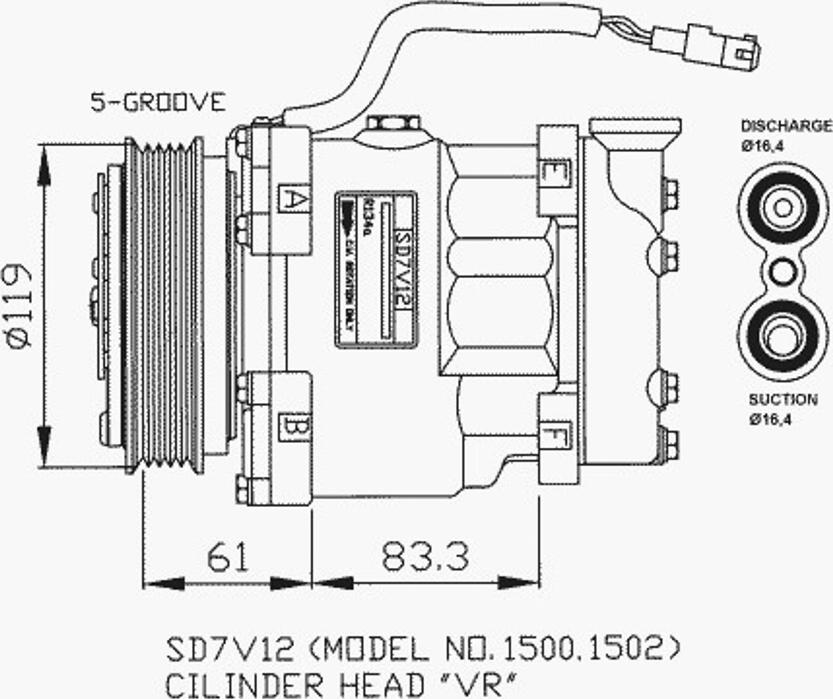 NRF 32219 - Compressor, air conditioning autospares.lv