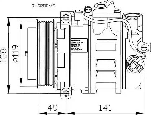 NRF 32215G - Compressor, air conditioning autospares.lv