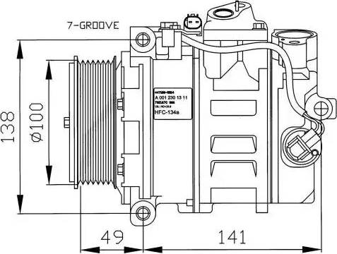 NRF 32216G - Compressor, air conditioning autospares.lv