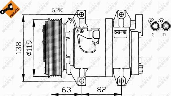 NRF 32211G - Compressor, air conditioning autospares.lv