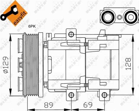 NRF 32212 - Compressor, air conditioning autospares.lv