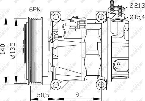 NRF 32289G - Compressor, air conditioning autospares.lv