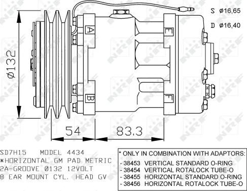 NRF 32282 - Compressor, air conditioning autospares.lv