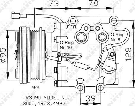 NRF 32236 - Compressor, air conditioning autospares.lv
