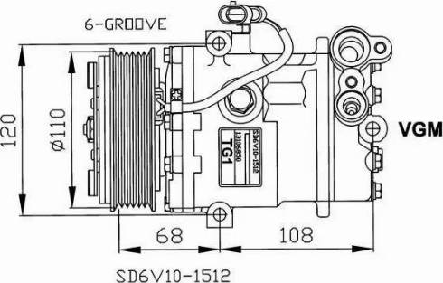 NRF 32230G - Compressor, air conditioning autospares.lv