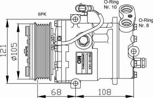 NRF 32232G - Compressor, air conditioning autospares.lv